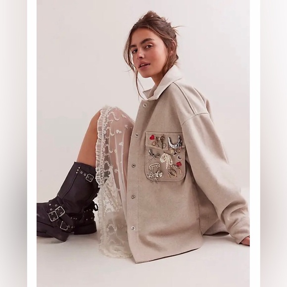 Free People Jackets & Blazers - FREE PEOPLE We the free Shirt Jacket